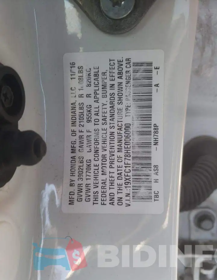 19XFC1F78HE006000 Photo# 12