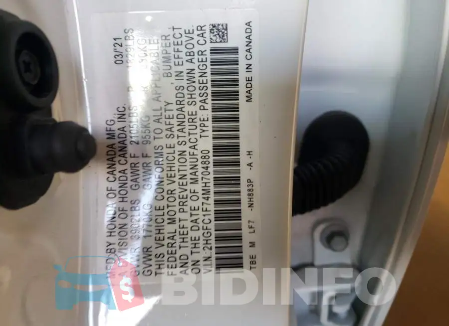 2HGFC1F74MH704880 Photo# 12