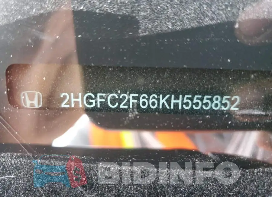 2HGFC2F66KH555852 Photo# 12