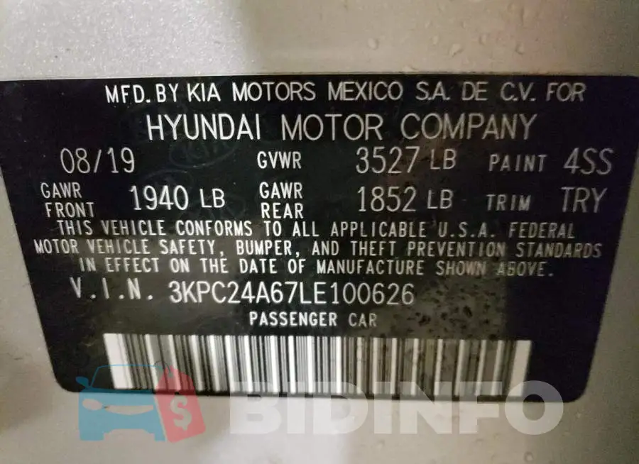 3KPC24A67LE100626 Photo# 12