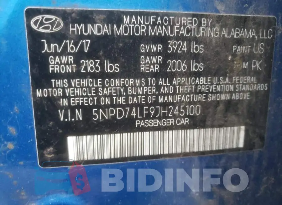 5NPD74LF9JH245100 Photo# 12