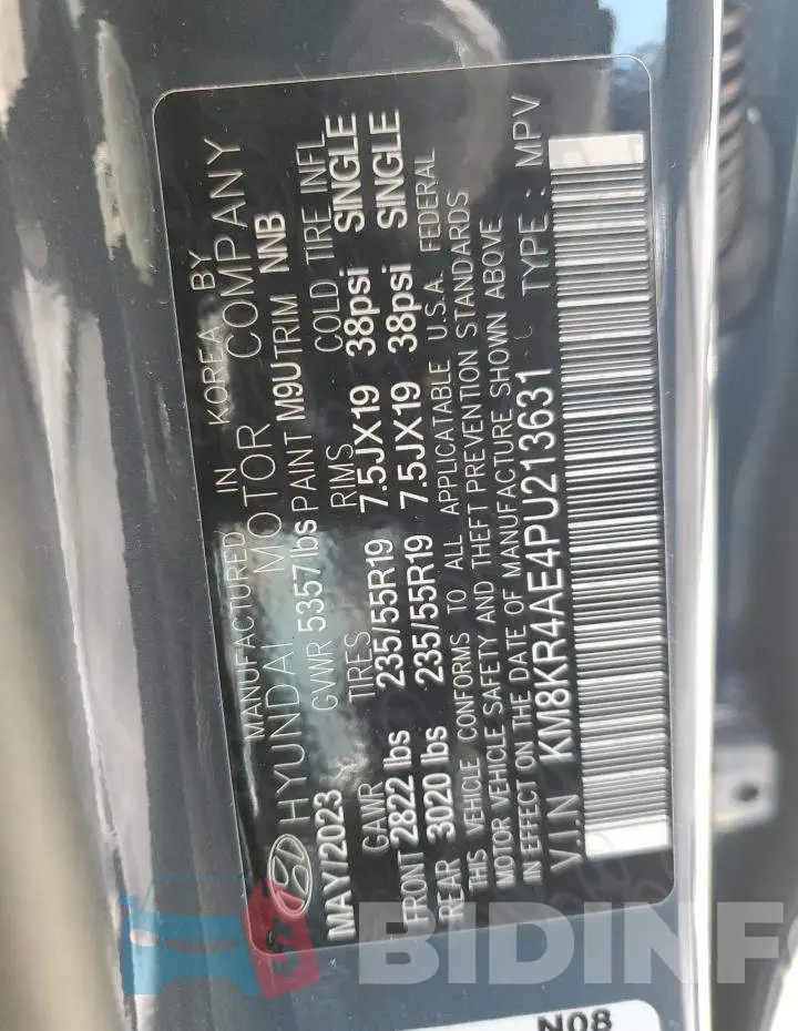 KM8KR4AE4PU213631 Photo# 14