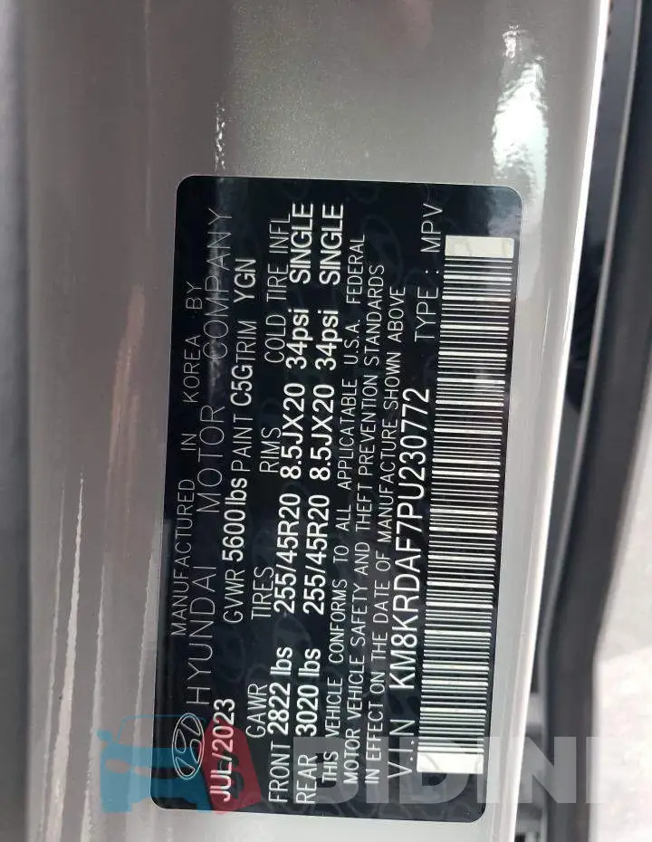 KM8KRDAF7PU230772 Photo# 12