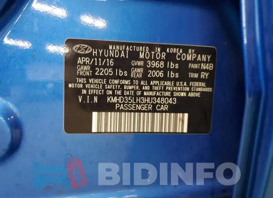 KMHD35LH3HU348043 Photo# 12