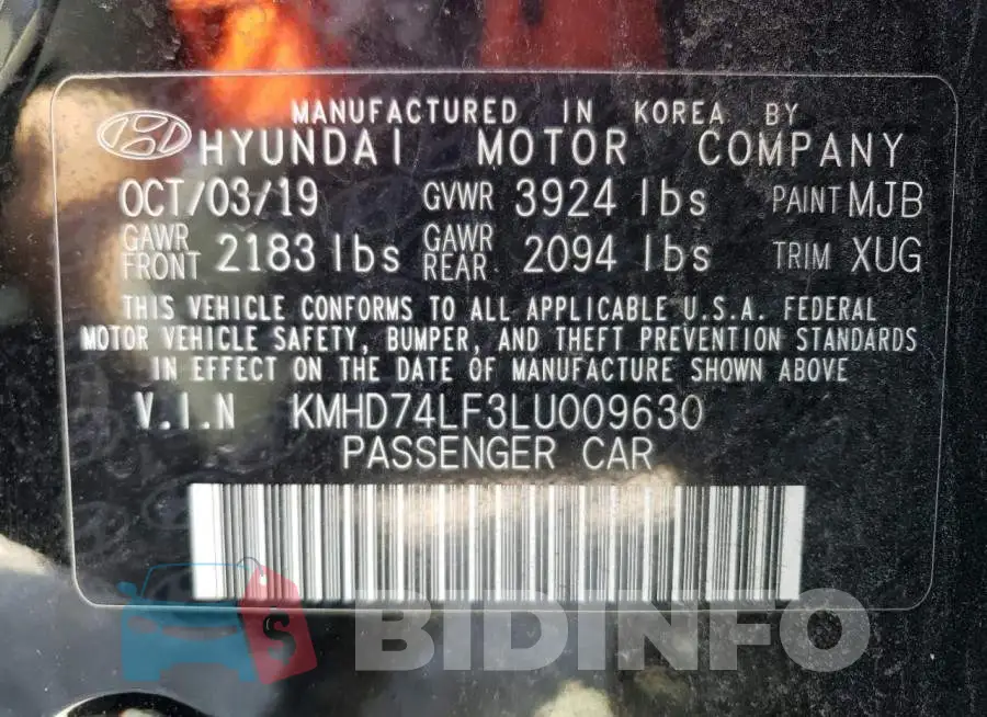 KMHD74LF3LU009630 Photo# 13