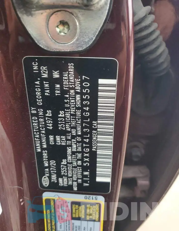 5XXGT4L37LG435507 Photo# 12
