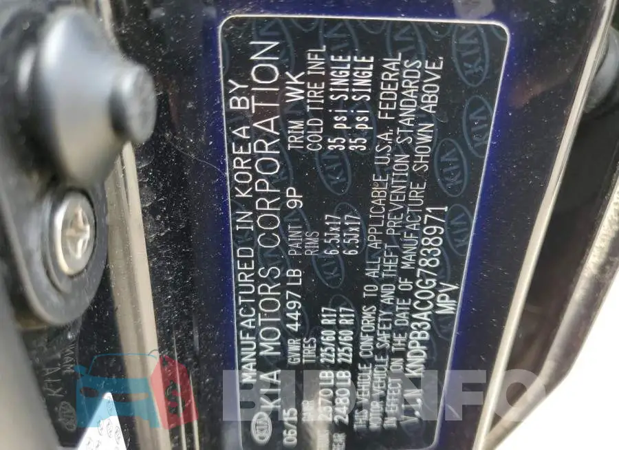KNDPB3AC0G7838971 Photo# 13