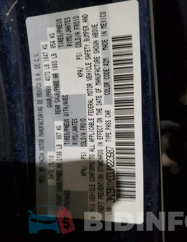 3MZBN1M33JM223987 Photo# 12