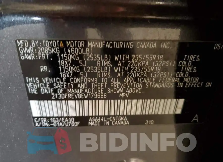2T3DFREV8EW179688 Photo# 12
