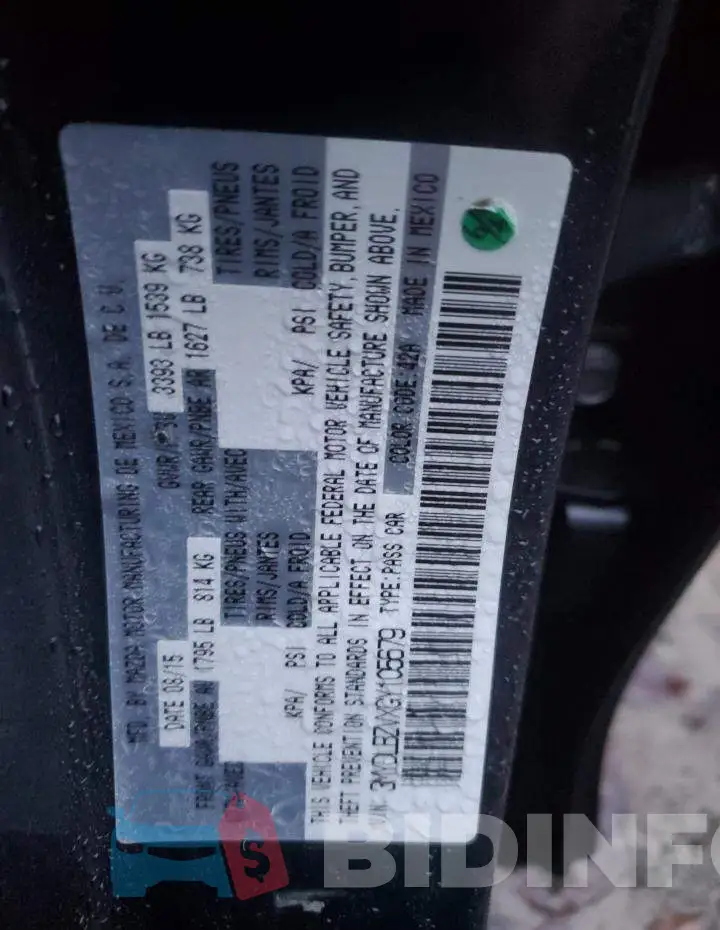 3MYDLBZVXGY105679 Photo# 13