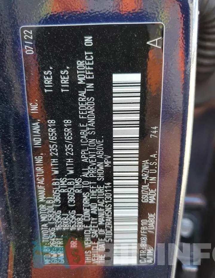 5TDCZRAH5NS130114 Photo# 13