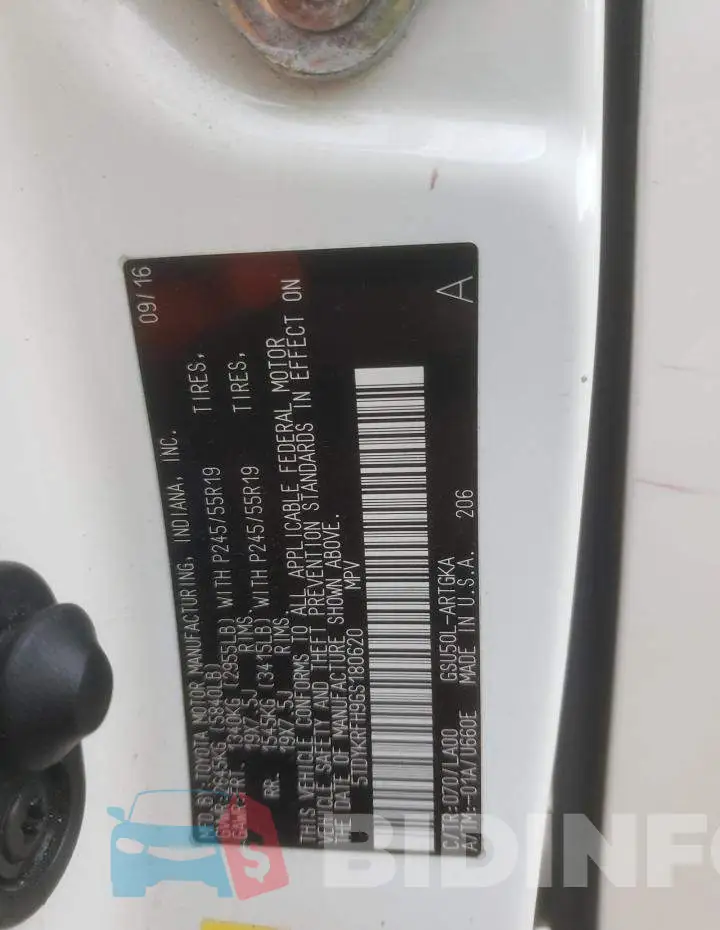 5TDYKRFH9GS180620 Photo# 13