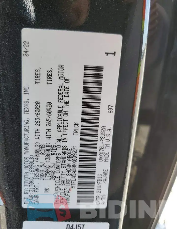 5TFLA5AB0NX009027 Photo# 13