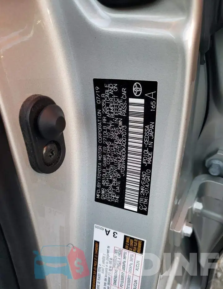 JTDBVRBD0KA007073 Photo# 12