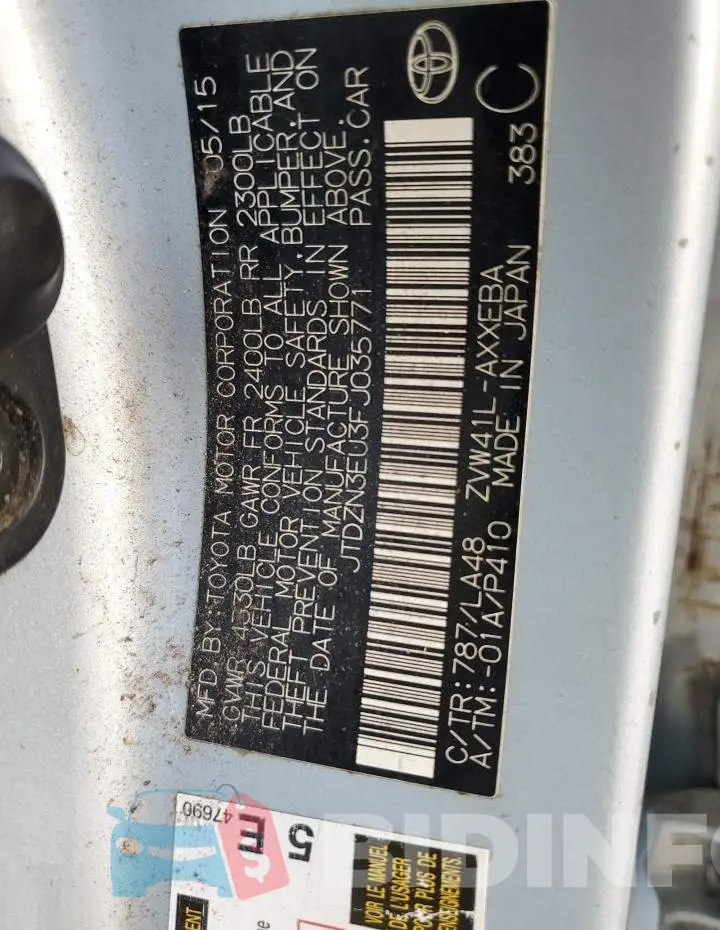 JTDZN3EU3FJ035771 Photo# 12