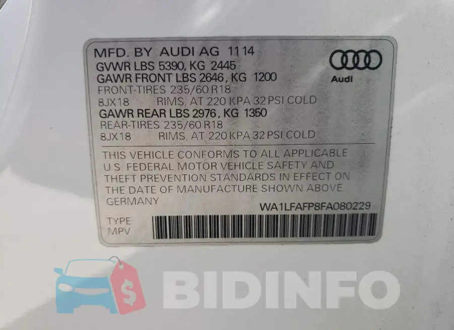 WA1LFAFP8FA080229 Photo# 12