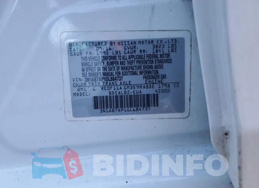 3N1AB7AP1GL684737 Photo# 12