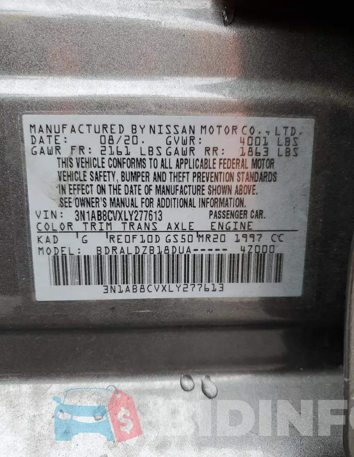 3N1AB8CVXLY277613 Photo# 12
