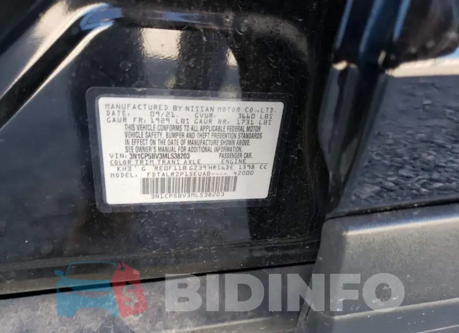 3N1CP5BV3ML538203 Photo# 13