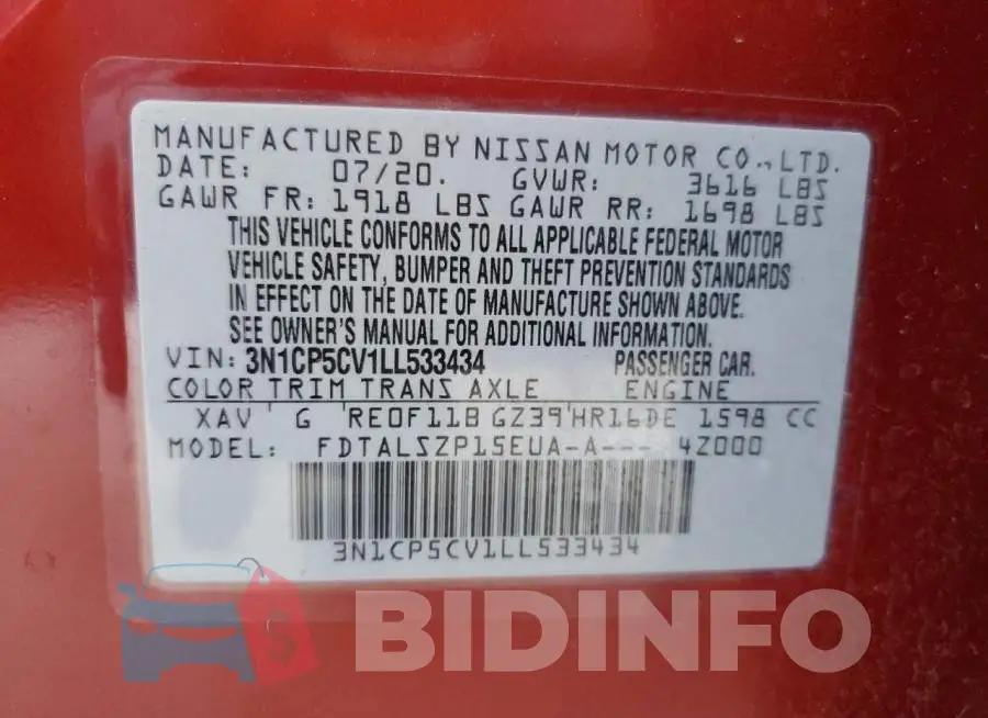 3N1CP5CV1LL533434 Photo# 14
