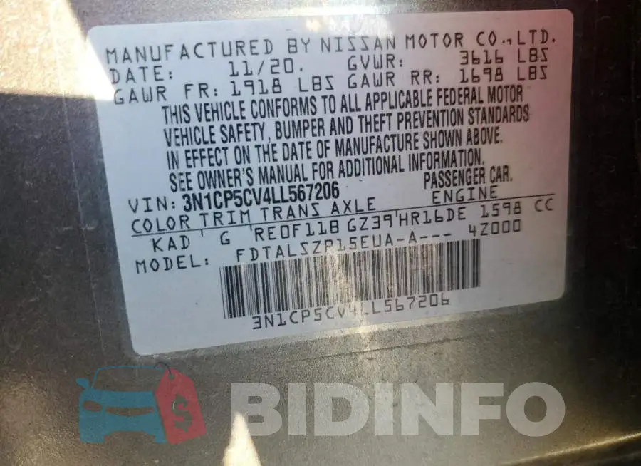 3N1CP5CV4LL567206 Photo# 13