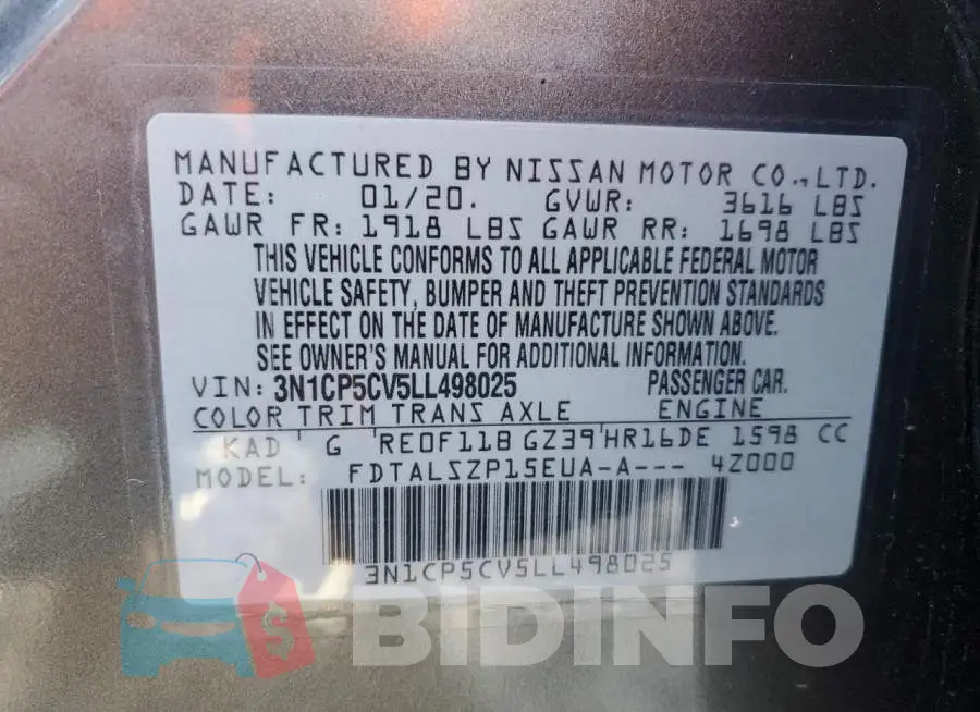 3N1CP5CV5LL498025 Photo# 13