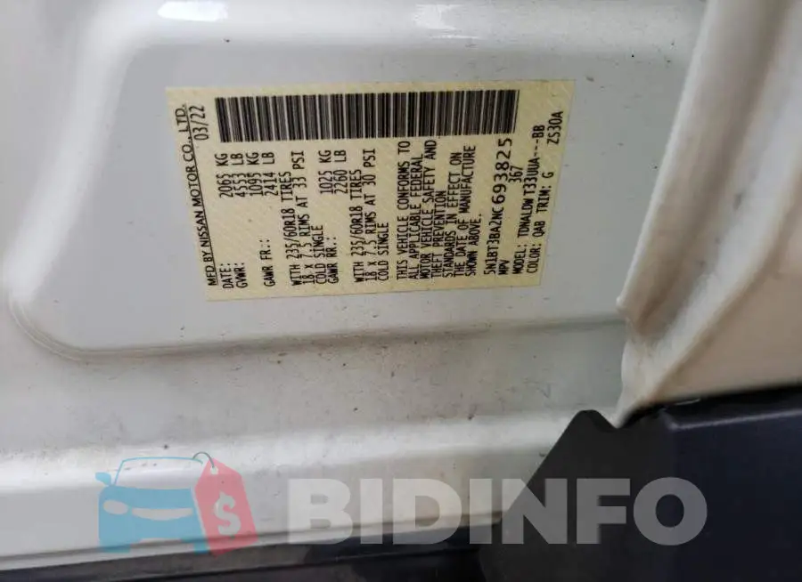 5N1BT3BA2NC693825 Photo# 13