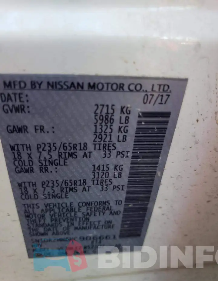 5N1DR2MM6HC906661 Photo# 12