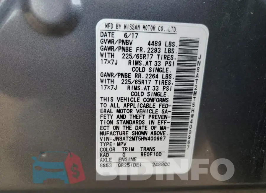 JN8AT2MT5HW400967 Photo# 12