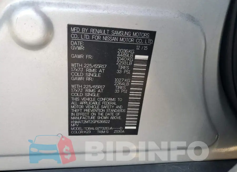 KNMAT2MT2GP636822 Photo# 13