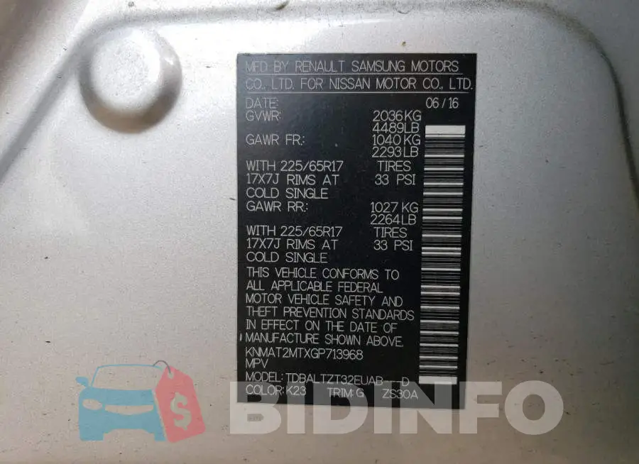 KNMAT2MTXGP713968 Photo# 13