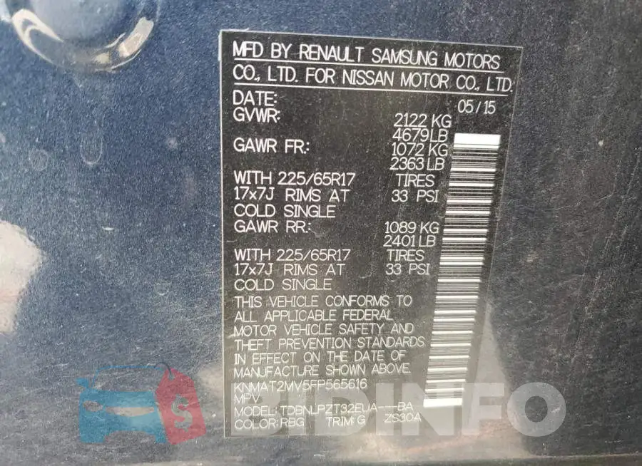 KNMAT2MV5FP565616 Photo# 12