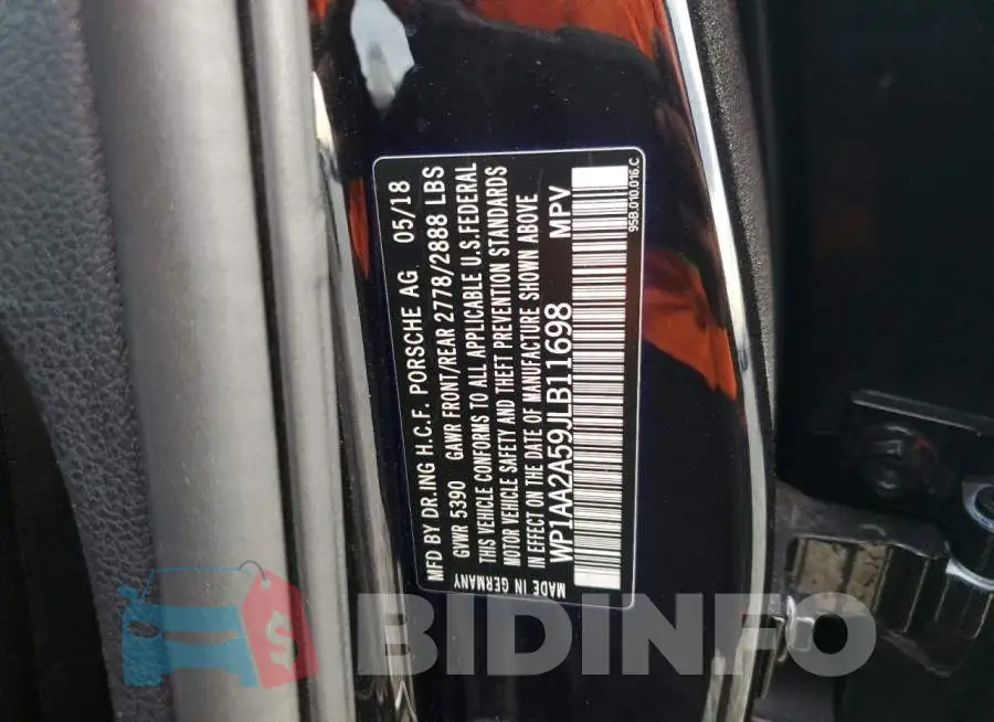 WP1AA2A59JLB11698 Photo# 13