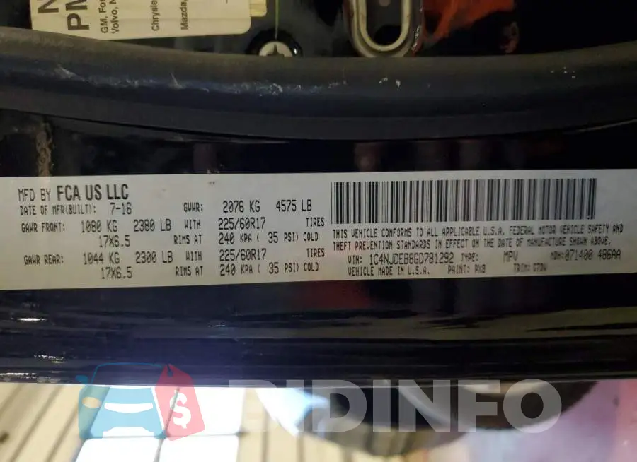 1C4NJDEB8GD781292 Photo# 13