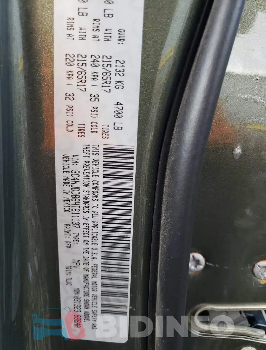 3C4NJDDB6HT611137 Photo# 10