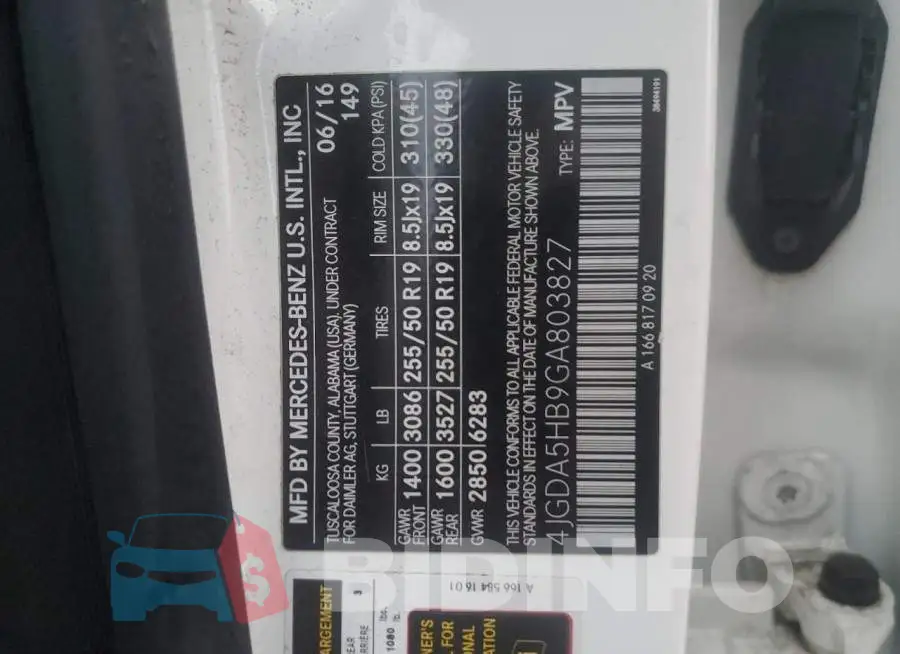 4JGDA5HB9GA803827 Photo# 13
