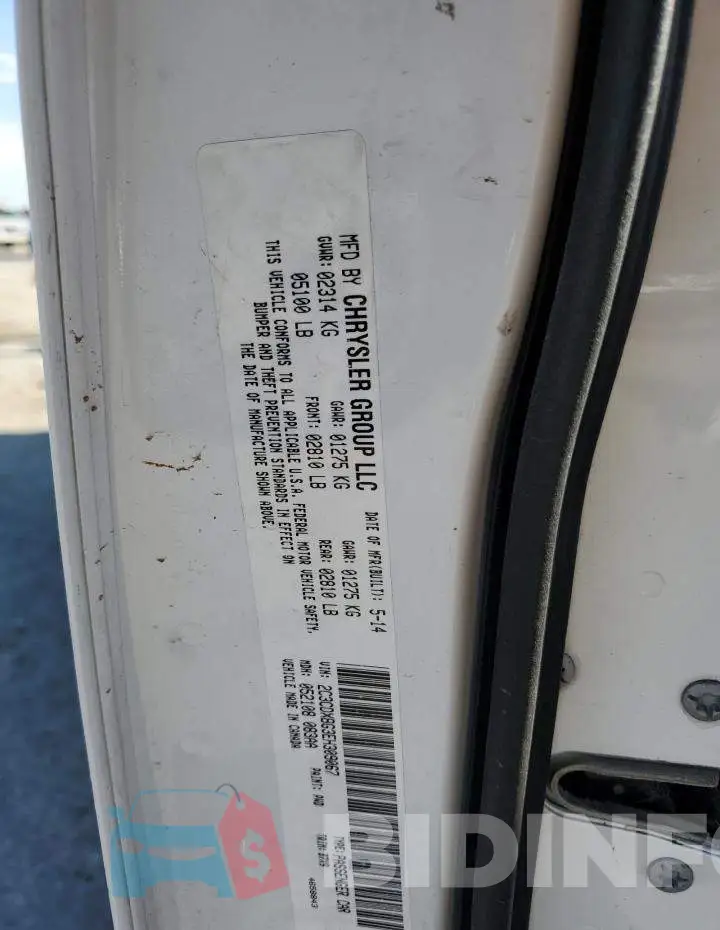 2C3CDXBG3EH309067 Photo# 12