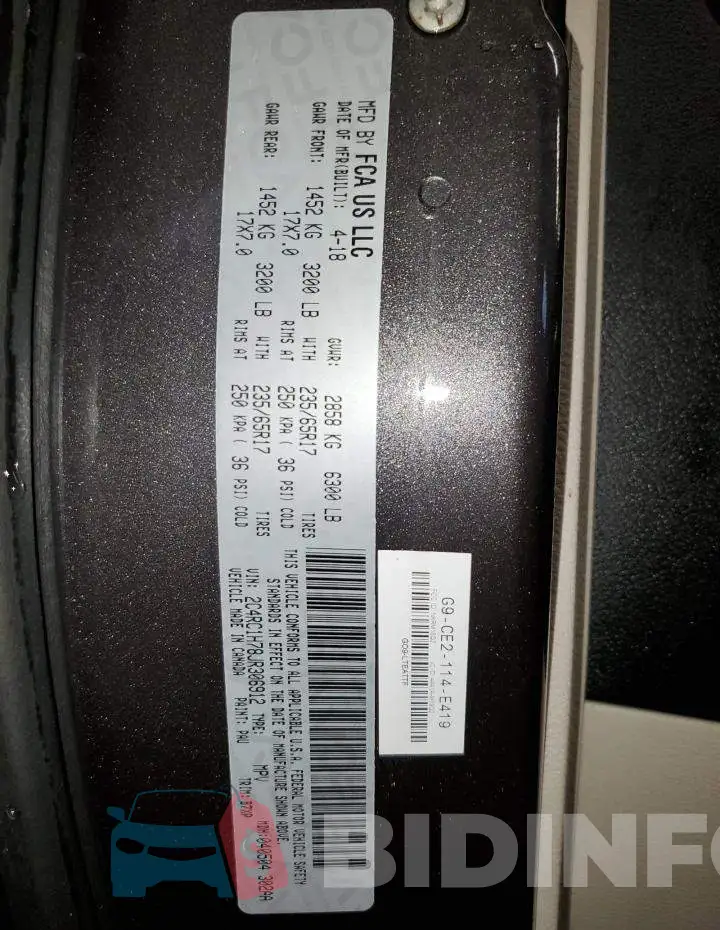 2C4RC1H78JR306912 Photo# 13