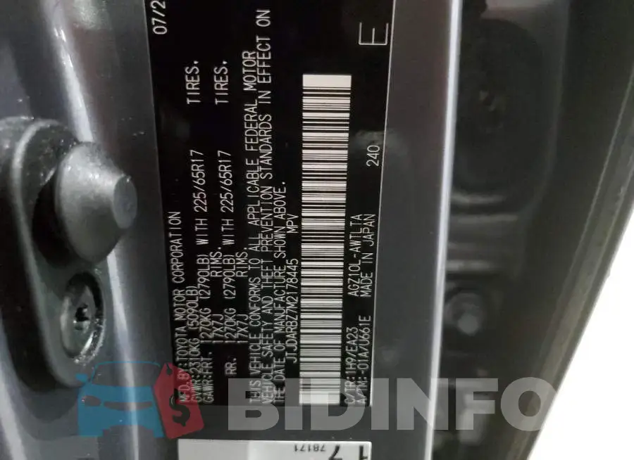 JTJDARBZ7M2178445 Photo# 13