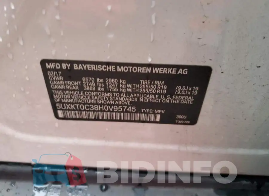 5UXKT0C38H0V95745 Photo# 13