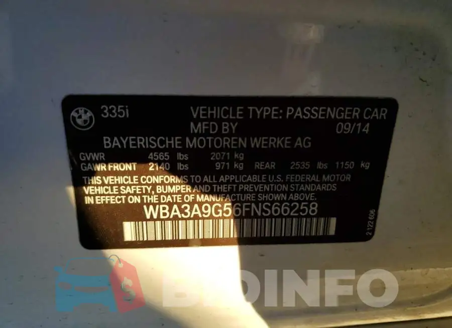WBA3A9G56FNS66258 Photo# 12