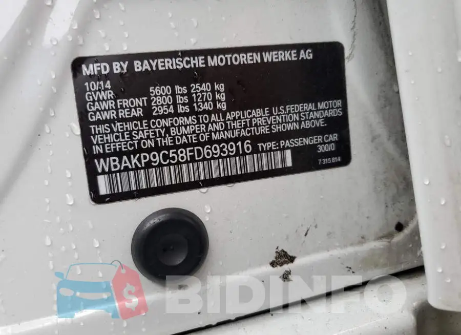 WBAKP9C58FD693916 Photo# 12