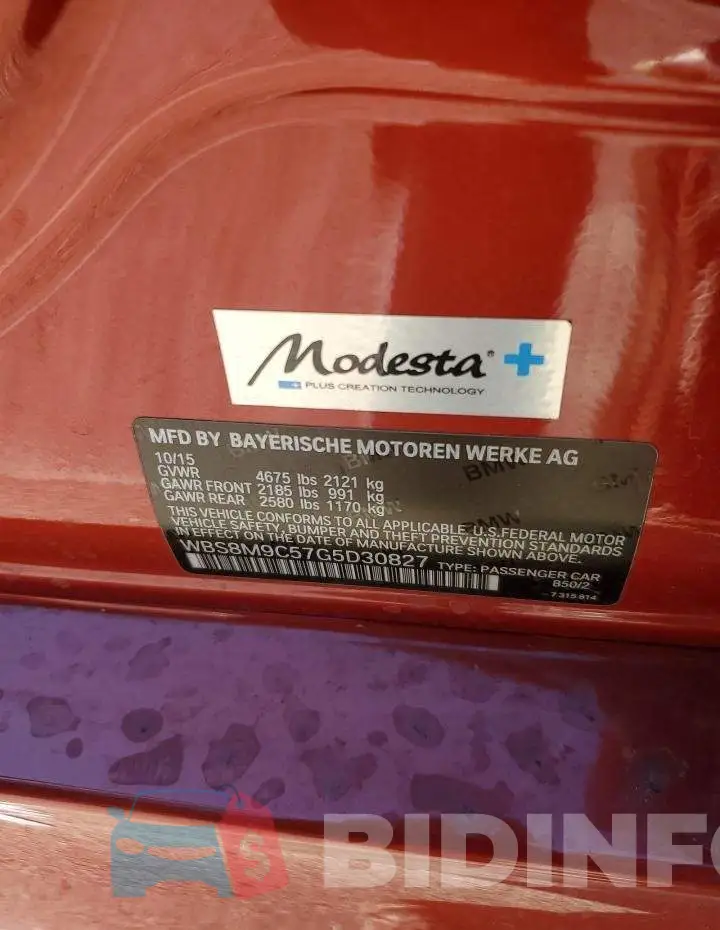 WBS8M9C57G5D30827 Photo# 12