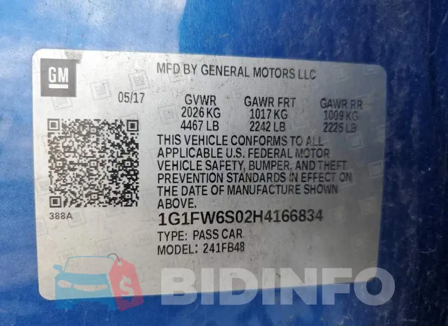 1G1FW6S02H4166834 Photo# 12