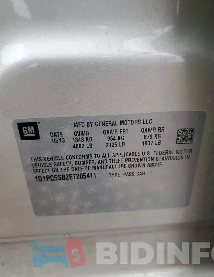 1G1PC5SB2E7205411 Photo# 12