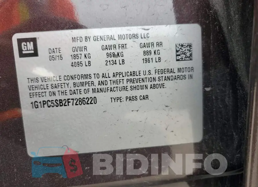 1G1PC5SB2F7286220 Photo# 12
