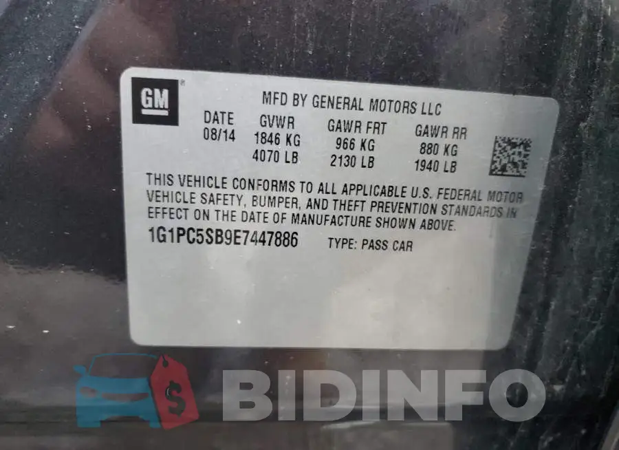 1G1PC5SB9E7447886 Photo# 12