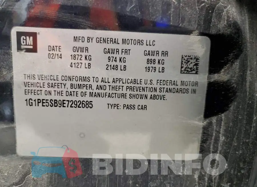 1G1PE5SB9E7292685 Photo# 12
