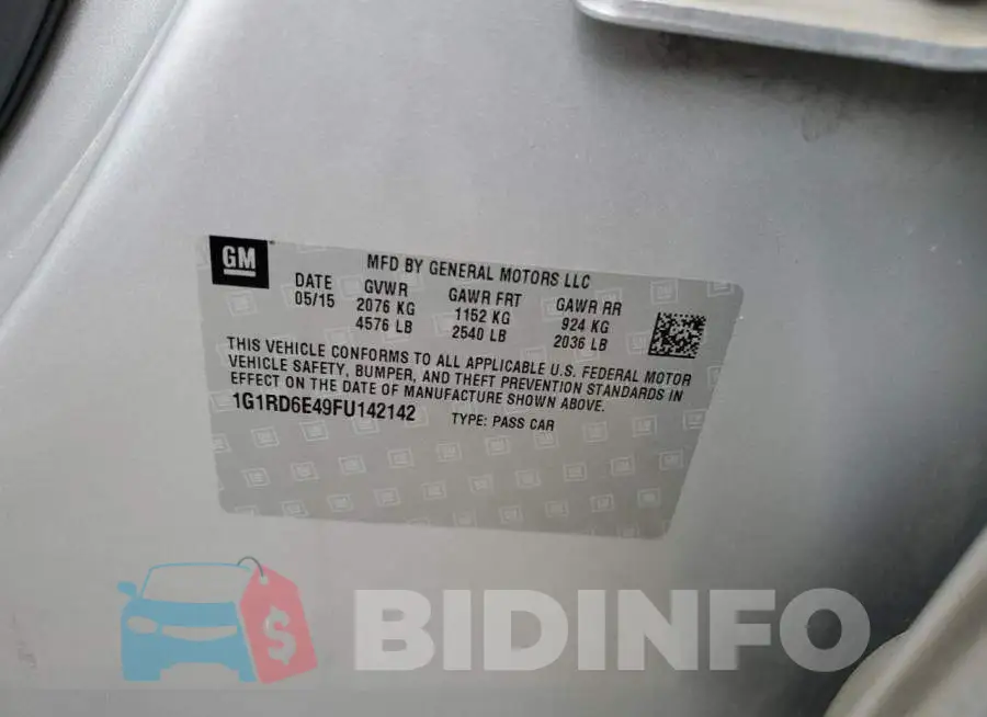 1G1RD6E49FU142142 Photo# 12