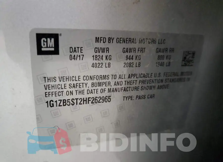 1G1ZB5ST2HF262965 Photo# 13